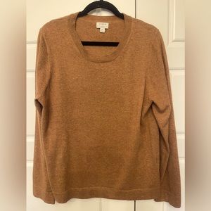 JCrew Factory Wool Blend Teddie Sweater XL Camel Brown